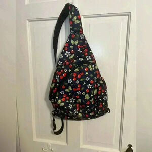 HAWEE Rope Sling Bag Casual Cross Body One_Size Cherries, Bumblebee And Flowers